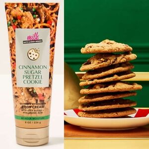 Bath & Body Works Milk Bar Cinnamon Sugar Pretzel Cookie Body Cream 8oz NEW